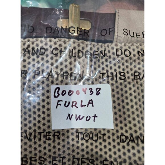 Furla Anemone Perforated Satchel bag beige gold large bag tote B000438 - Picture 10 of 10